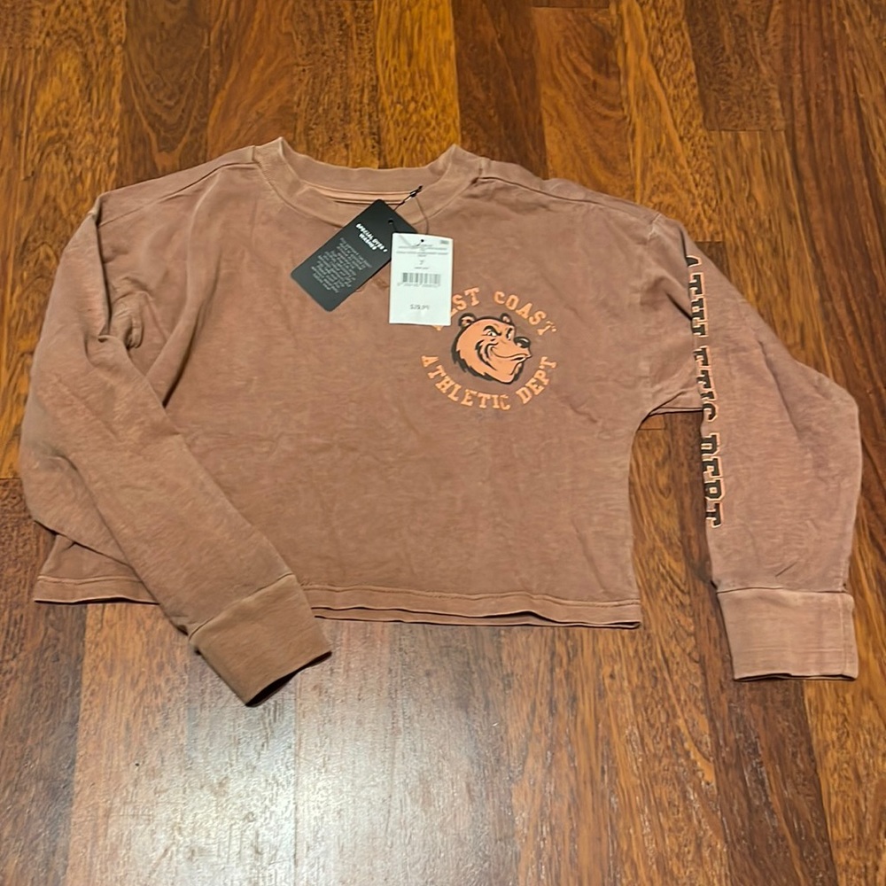 ❤️3/$30-Girl West coast athletic Dep by Cotton on Kids,long sleeve crop top tee